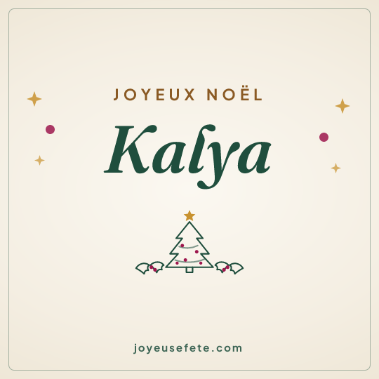 Image carrée « Joyeux Noël Kalya » pour WhatsApp