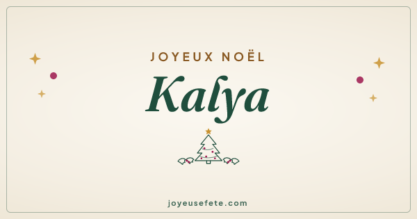 Image « Joyeux Noël Kalya » au format large
