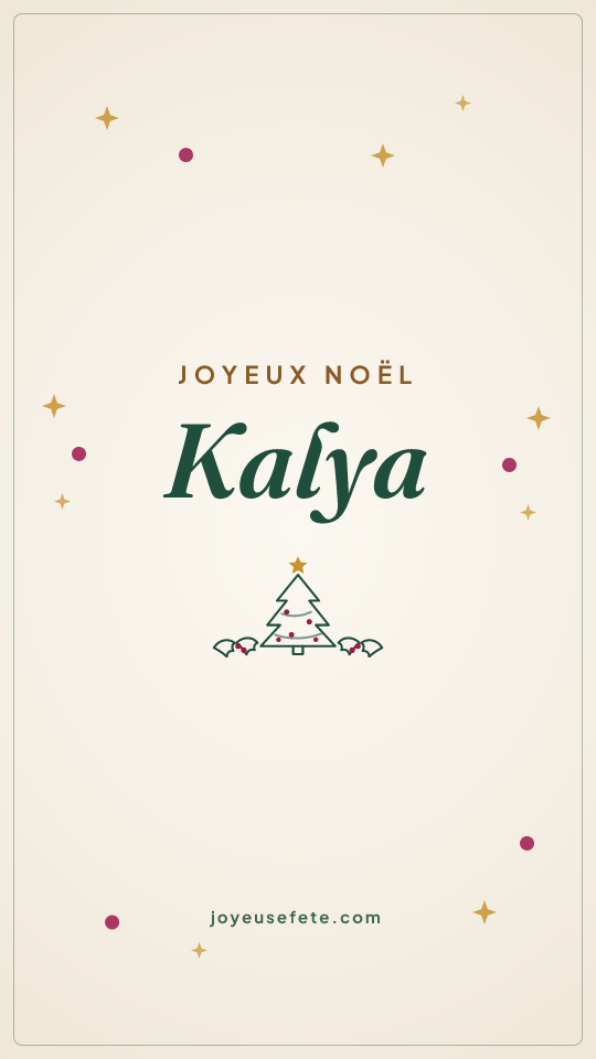 Image « Joyeux Noël Kalya » au format story
