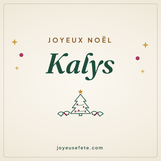Image carrée « Joyeux Noël Kalys » pour WhatsApp