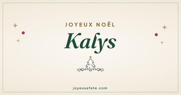 Image « Joyeux Noël Kalys » au format large