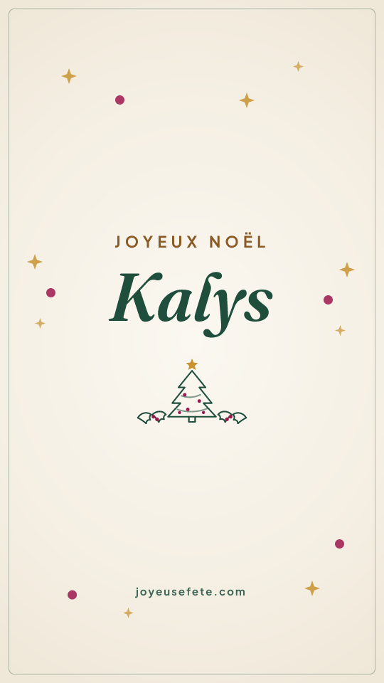 Image « Joyeux Noël Kalys » au format story