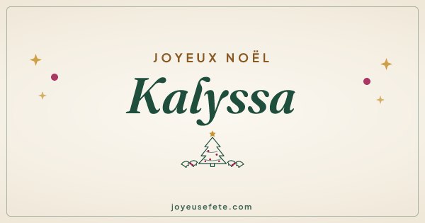Image « Joyeux Noël Kalyssa » au format large