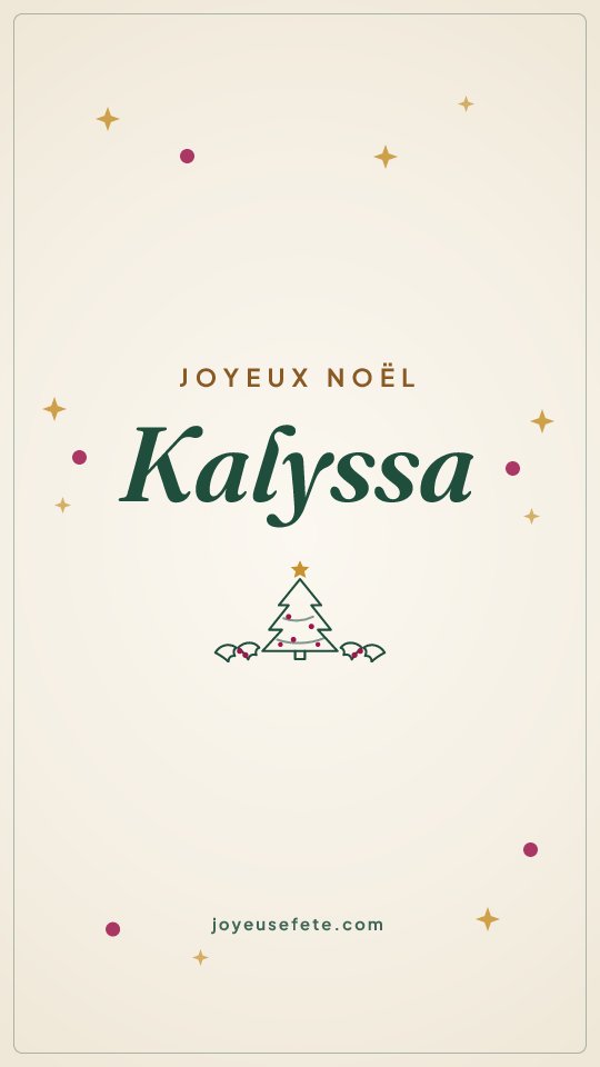 Image « Joyeux Noël Kalyssa » au format story