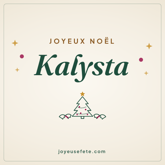 Image carrée « Joyeux Noël Kalysta » pour WhatsApp