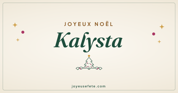 Image « Joyeux Noël Kalysta » au format large