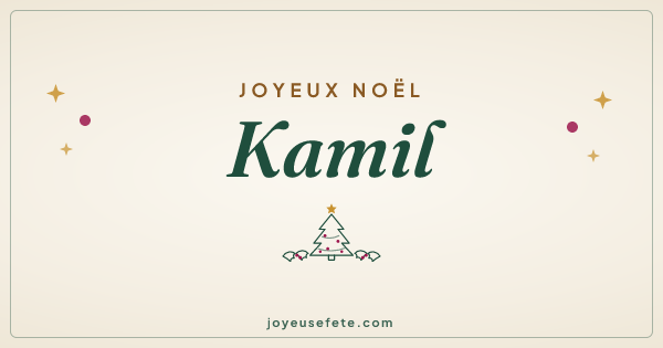 Image « Joyeux Noël Kamil » au format large