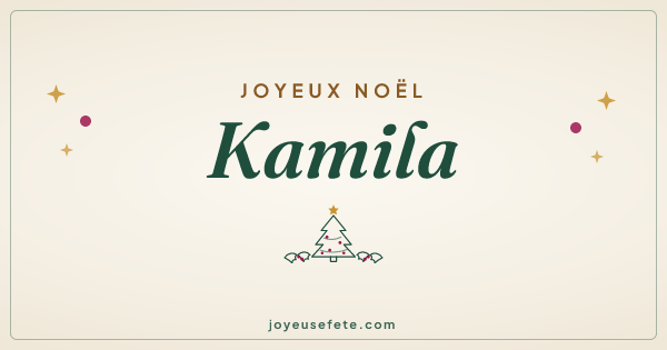 Image « Joyeux Noël Kamila » au format large