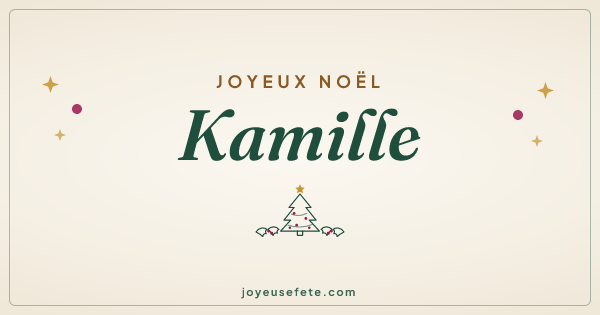 Image « Joyeux Noël Kamille » au format large