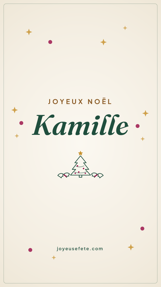 Image « Joyeux Noël Kamille » au format story