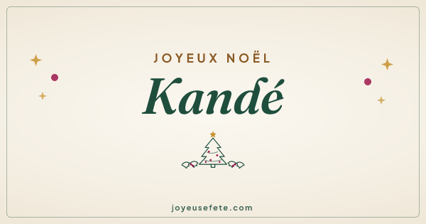 Image « Joyeux Noël Kandé » au format large
