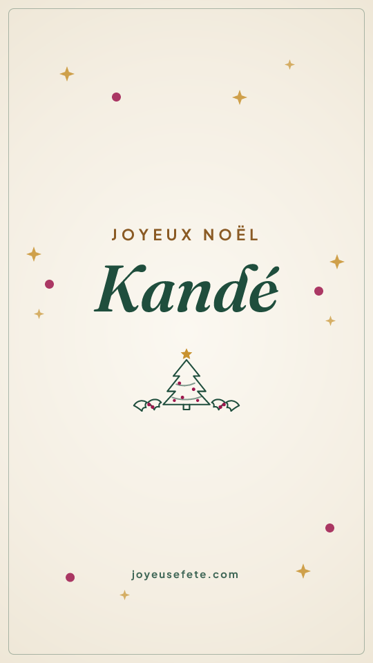 Image « Joyeux Noël Kandé » au format story