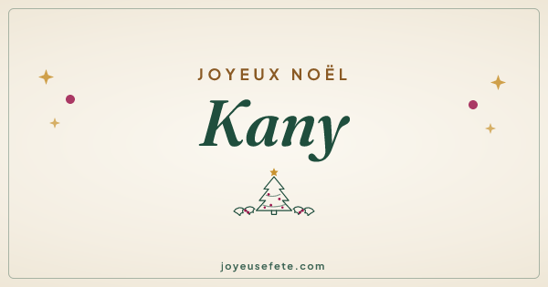 Image « Joyeux Noël Kany » au format large
