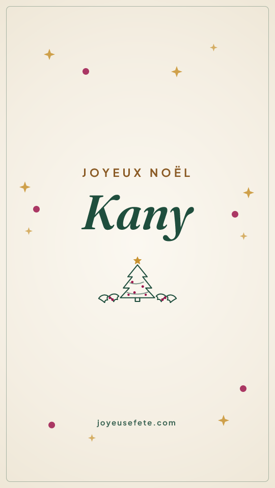 Image « Joyeux Noël Kany » au format story