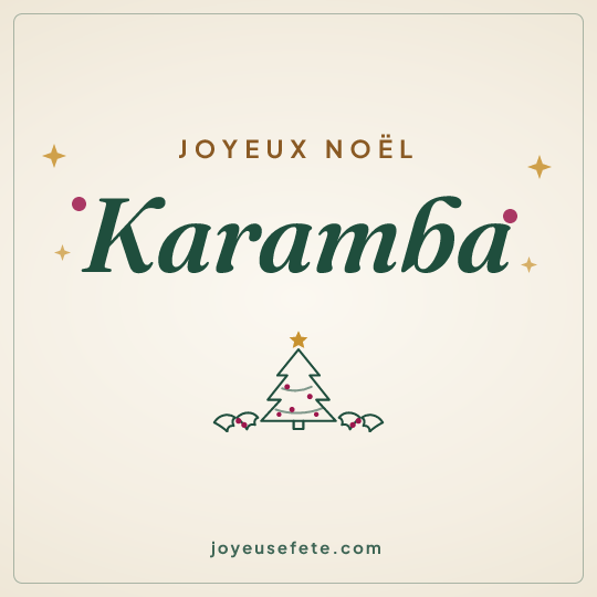 Image carrée « Joyeux Noël Karamba » pour WhatsApp