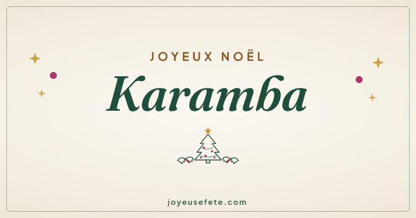 Image « Joyeux Noël Karamba » au format large