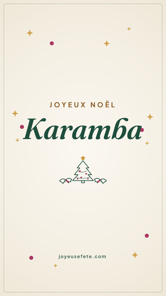 Image « Joyeux Noël Karamba » au format story