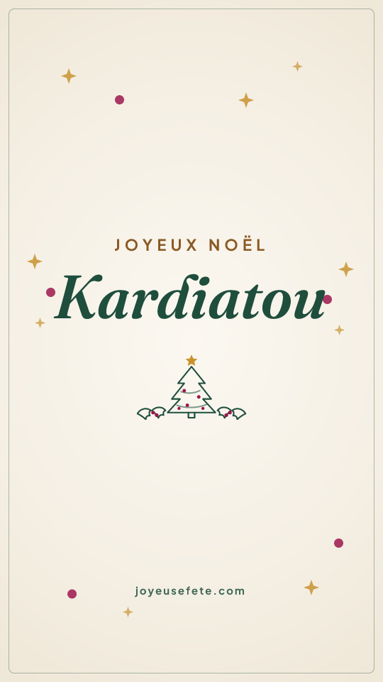 Image « Joyeux Noël Kardiatou » au format story