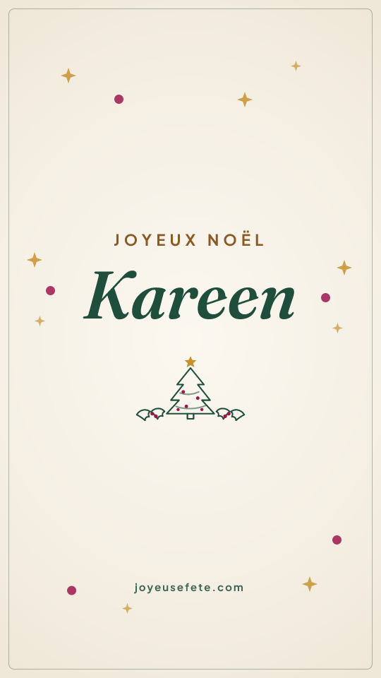 Image « Joyeux Noël Kareen » au format story