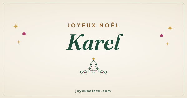 Image « Joyeux Noël Karel » au format large