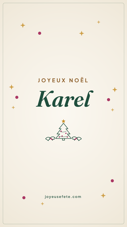 Image « Joyeux Noël Karel » au format story