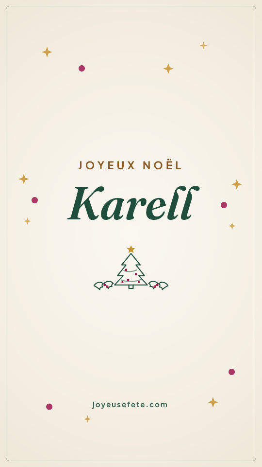 Image « Joyeux Noël Karell » au format story