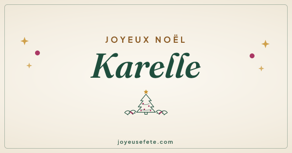 Image « Joyeux Noël Karelle » au format large