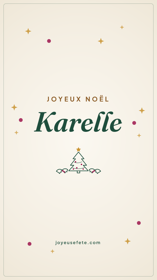 Image « Joyeux Noël Karelle » au format story