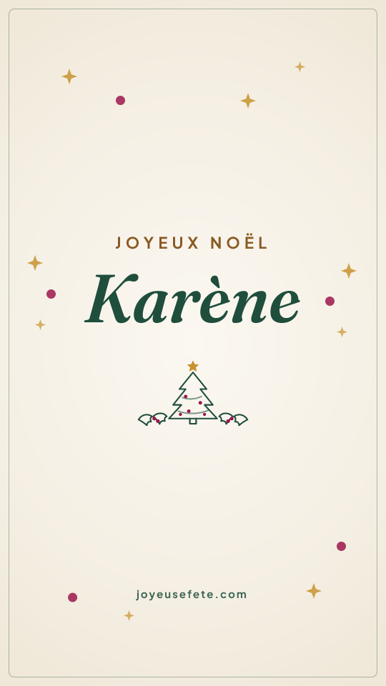 Image « Joyeux Noël Karène » au format story