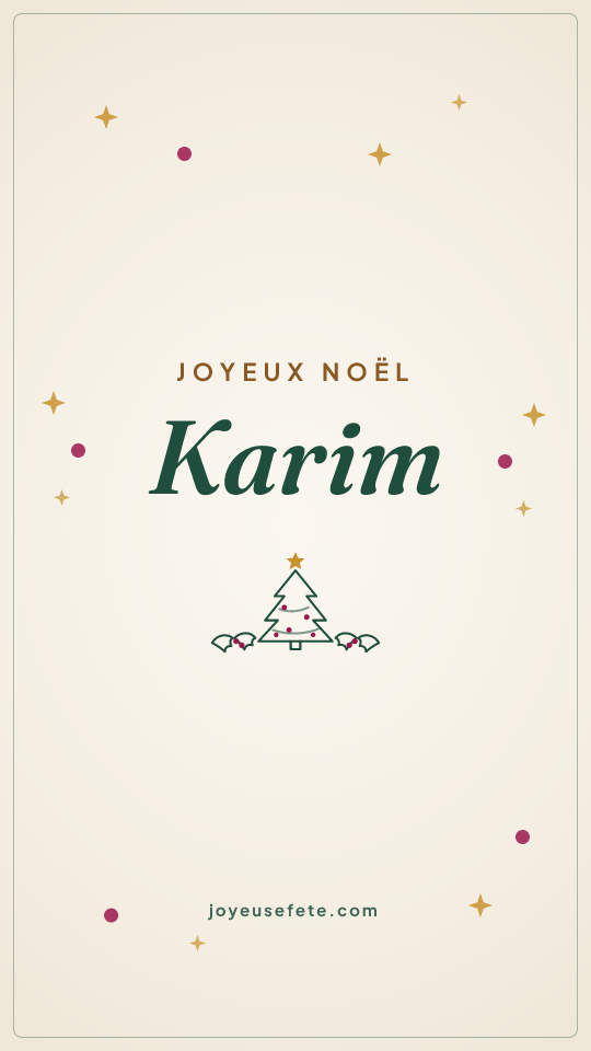 Image « Joyeux Noël Karim » au format story