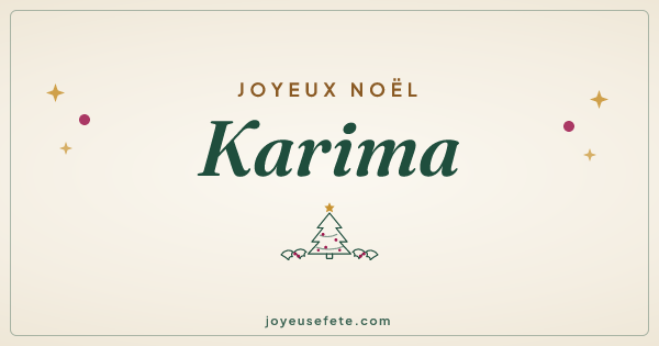 Image « Joyeux Noël Karima » au format large