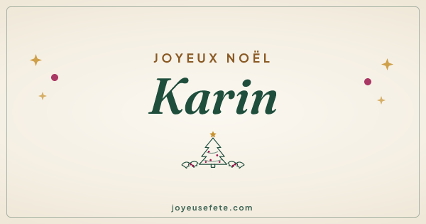 Image « Joyeux Noël Karin » au format large