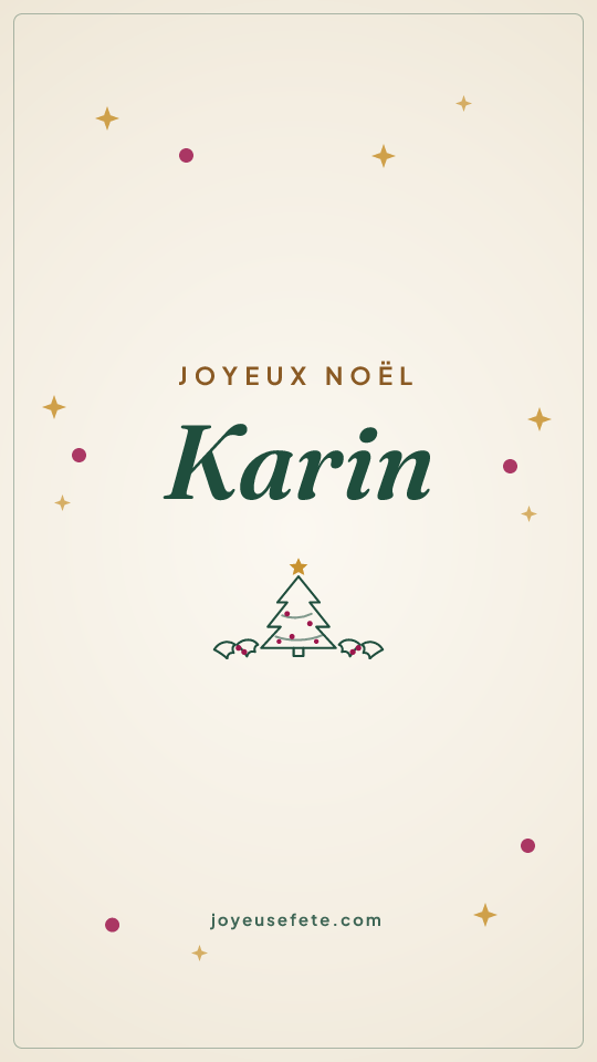 Image « Joyeux Noël Karin » au format story