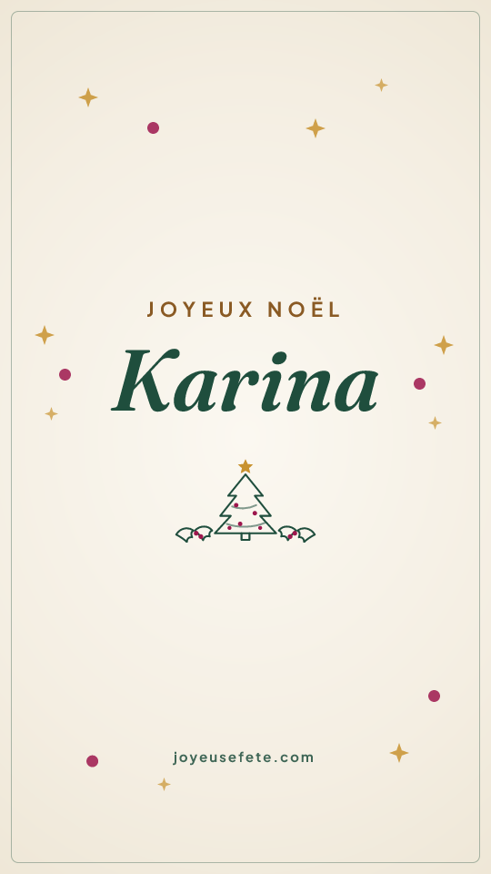 Image « Joyeux Noël Karina » au format story