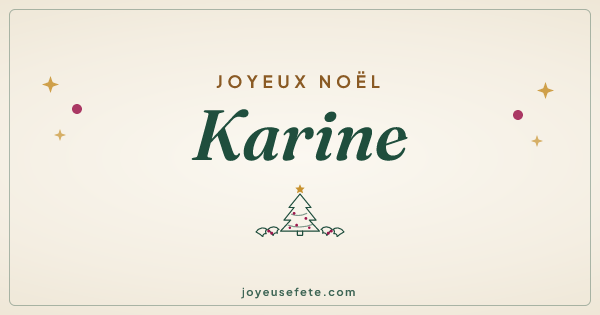 Image « Joyeux Noël Karine » au format large