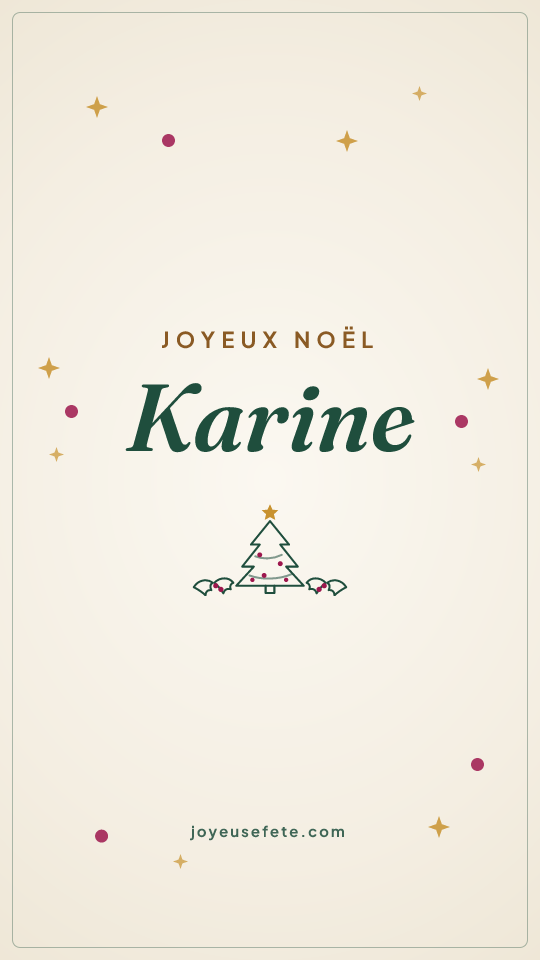 Image « Joyeux Noël Karine » au format story