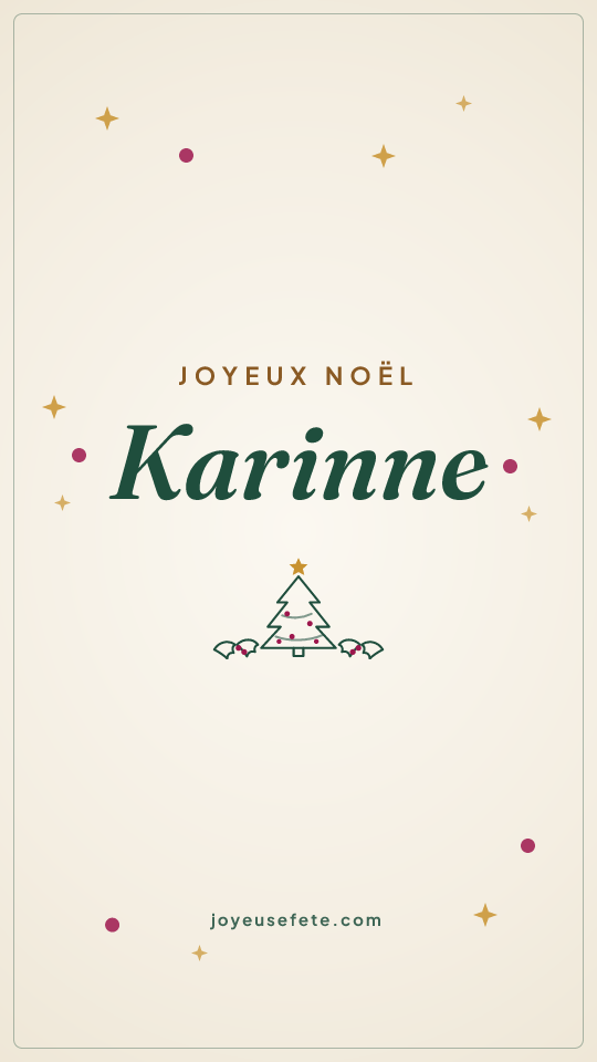 Image « Joyeux Noël Karinne » au format story