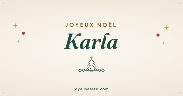 Image « Joyeux Noël Karla » au format large