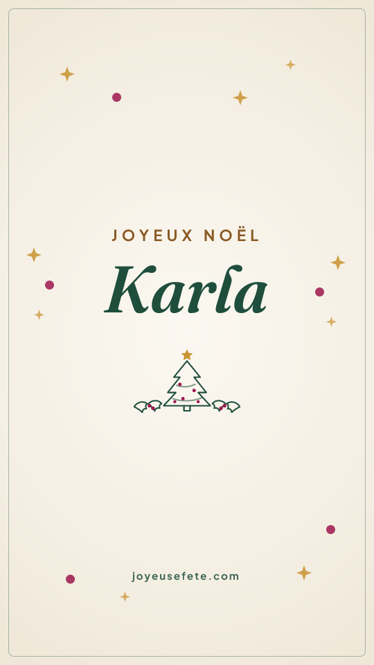 Image « Joyeux Noël Karla » au format story