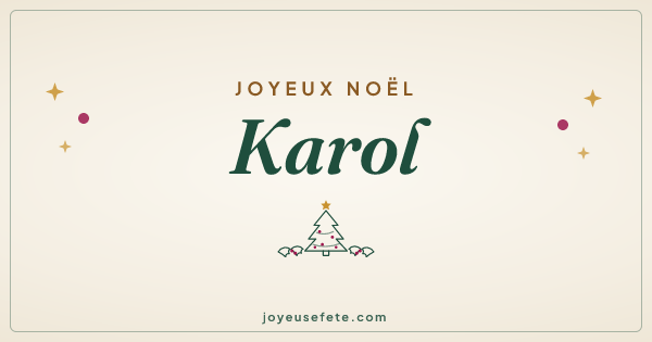 Image « Joyeux Noël Karol » au format large