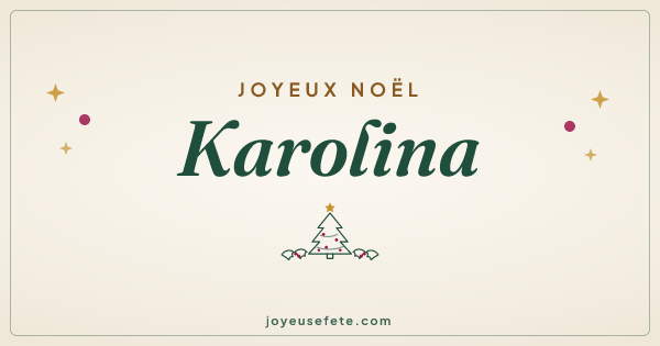 Image « Joyeux Noël Karolina » au format large