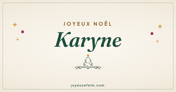 Image « Joyeux Noël Karyne » au format large