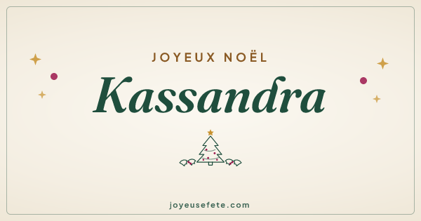 Image « Joyeux Noël Kassandra » au format large