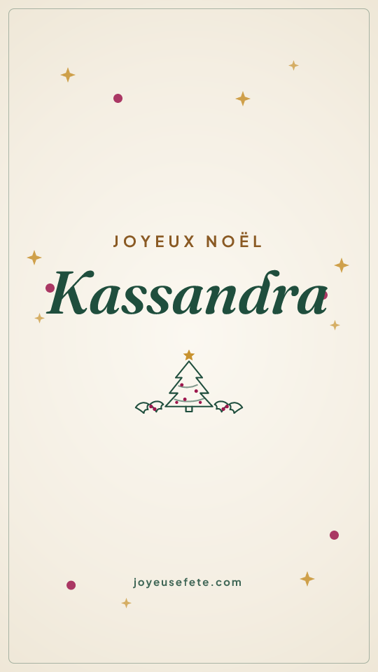 Image « Joyeux Noël Kassandra » au format story