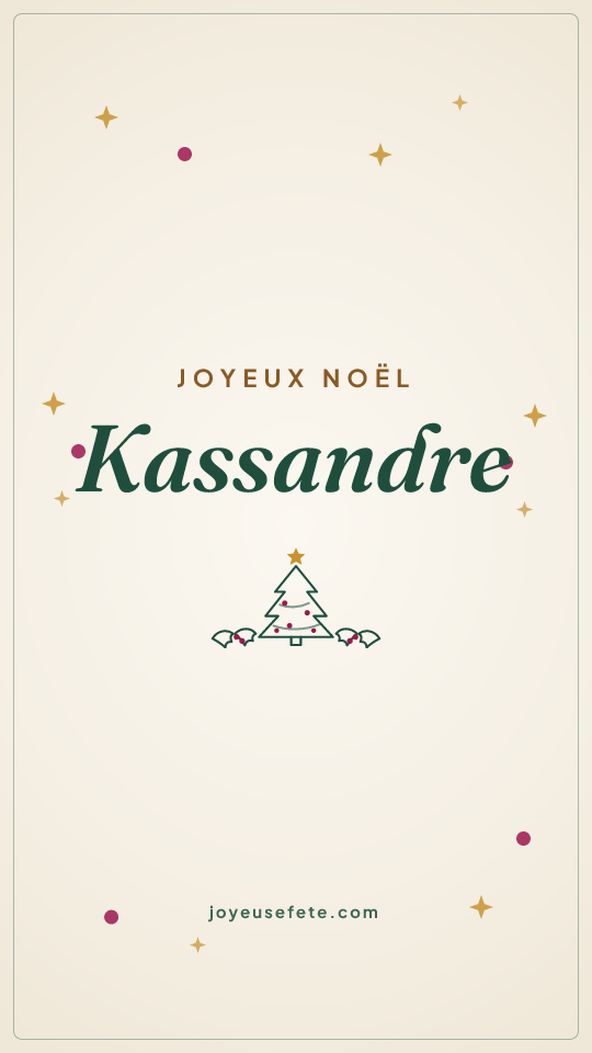 Image « Joyeux Noël Kassandre » au format story