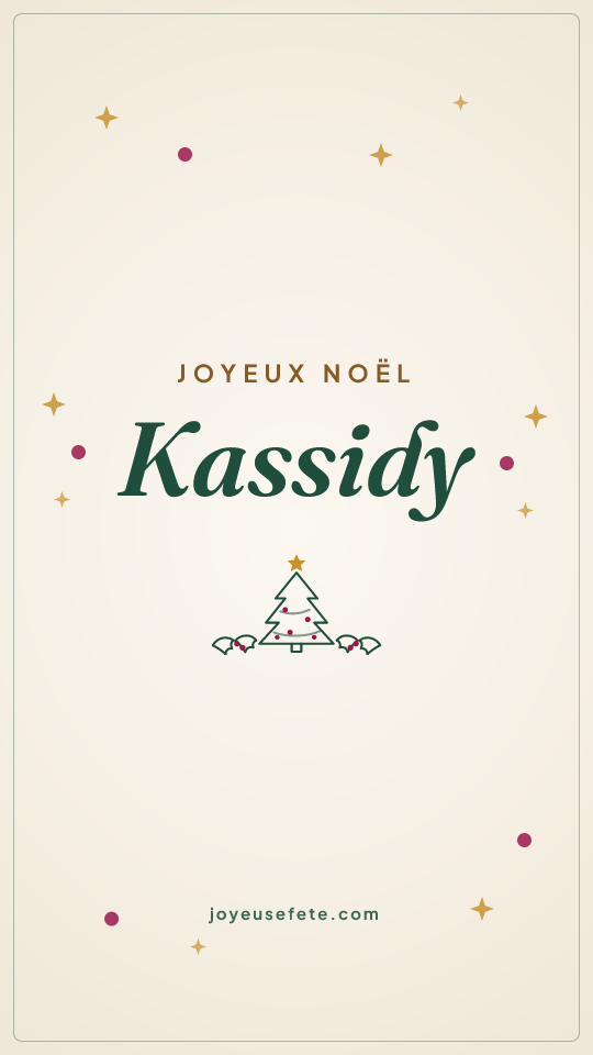 Image « Joyeux Noël Kassidy » au format story