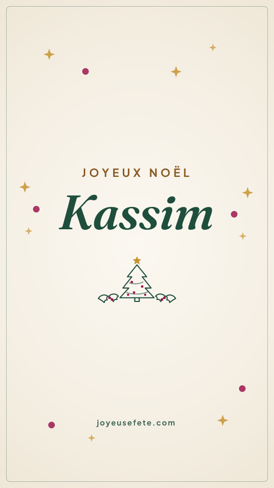 Image « Joyeux Noël Kassim » au format story