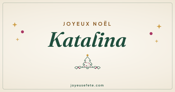 Image « Joyeux Noël Katalina » au format large
