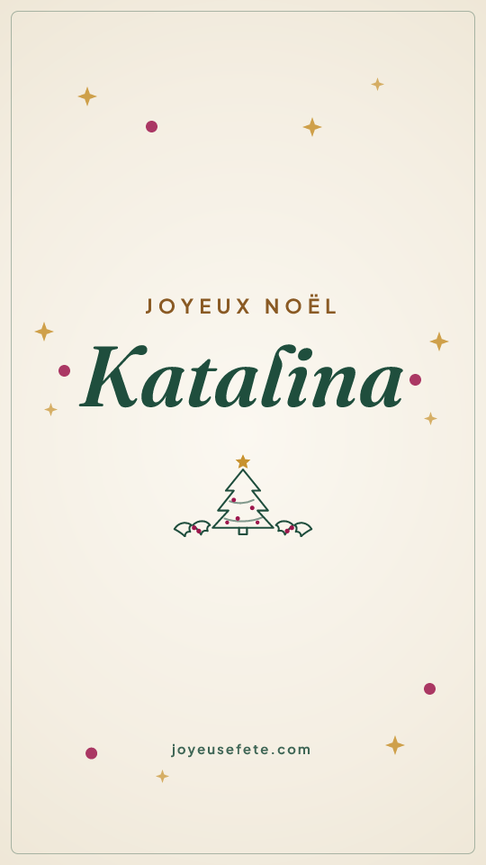 Image « Joyeux Noël Katalina » au format story