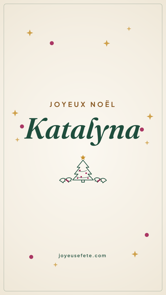Image « Joyeux Noël Katalyna » au format story